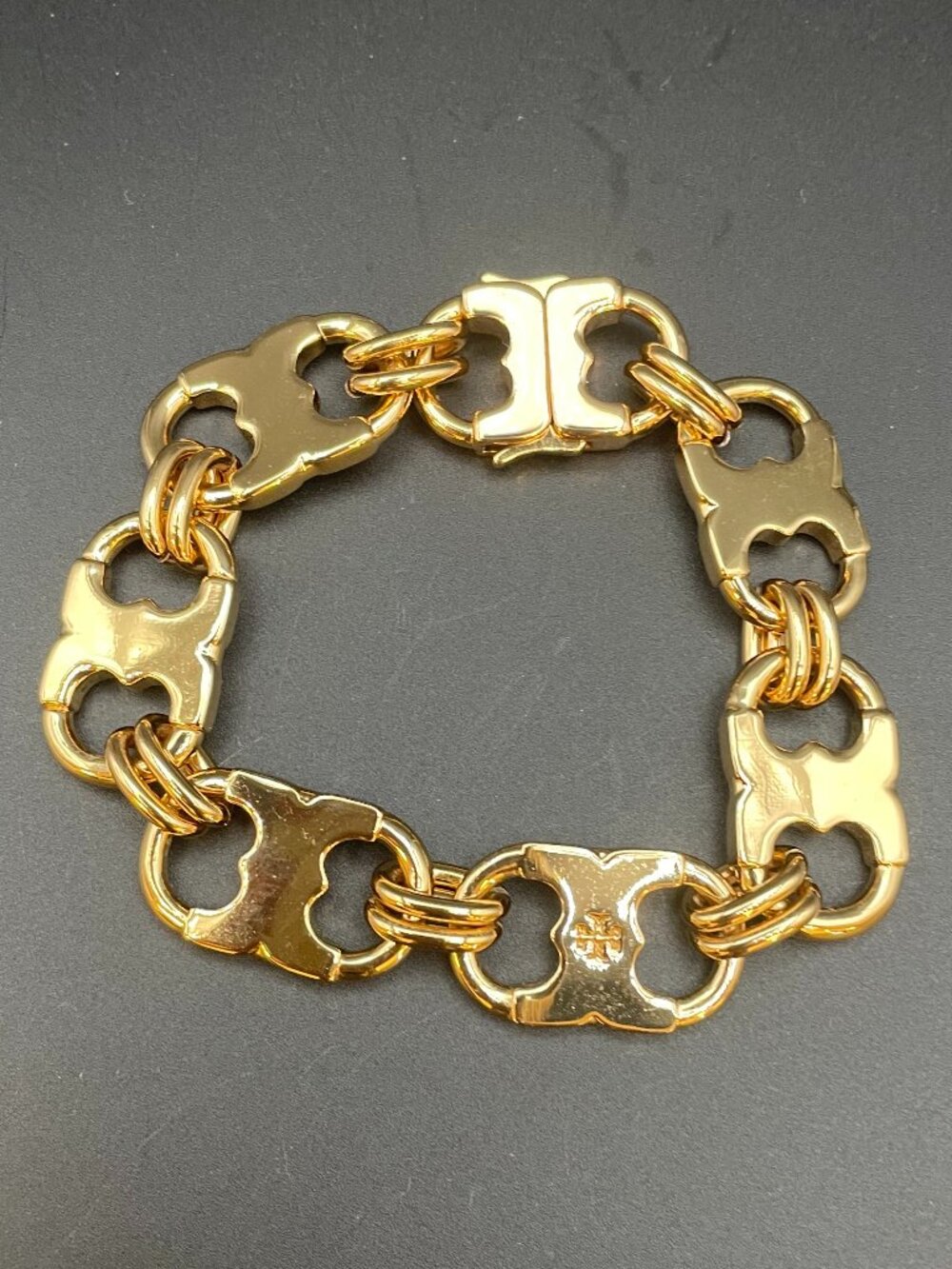 Gold Plated Tory Burch Gemini Link Bracelet